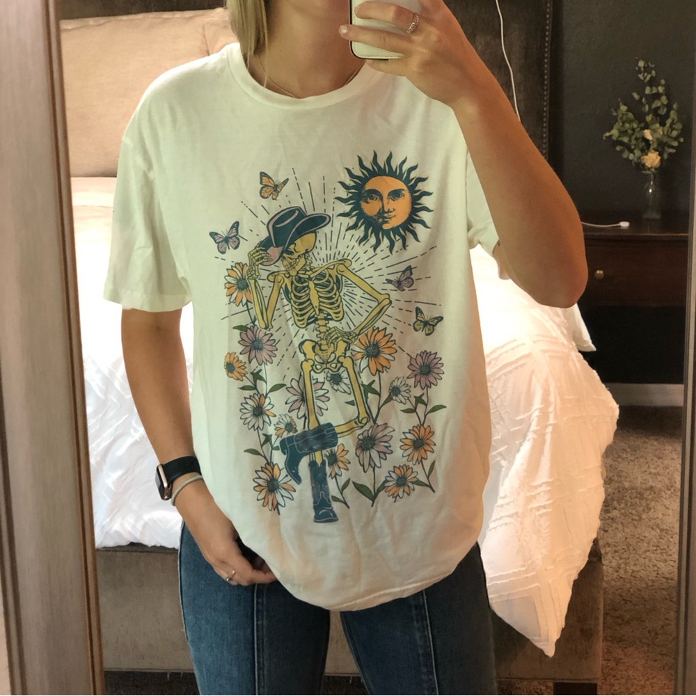 Cowboy Skeleton Western Graphic Tee